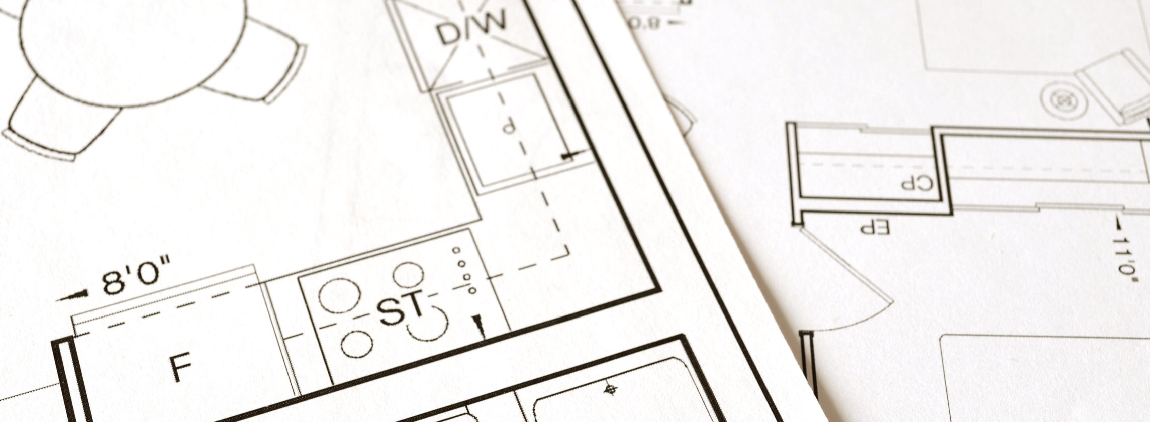 Architecture drawing on paper